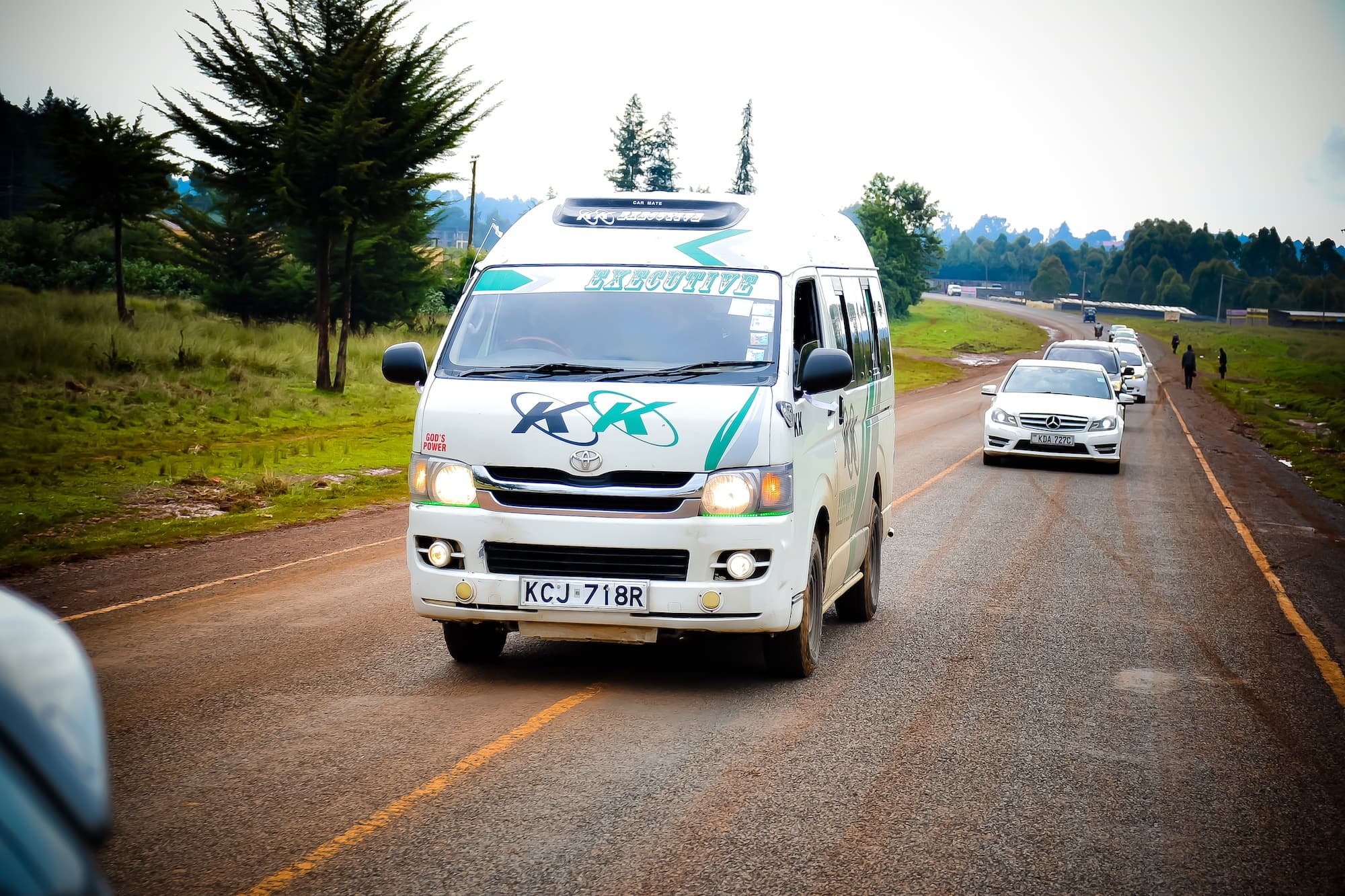 Arrival for church service.